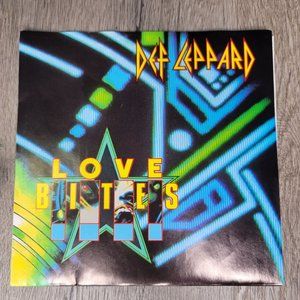 DEF LEPPARD Love Bites / Billy's Got A Gun (Live) 45 RPM Record 7" Single 1988